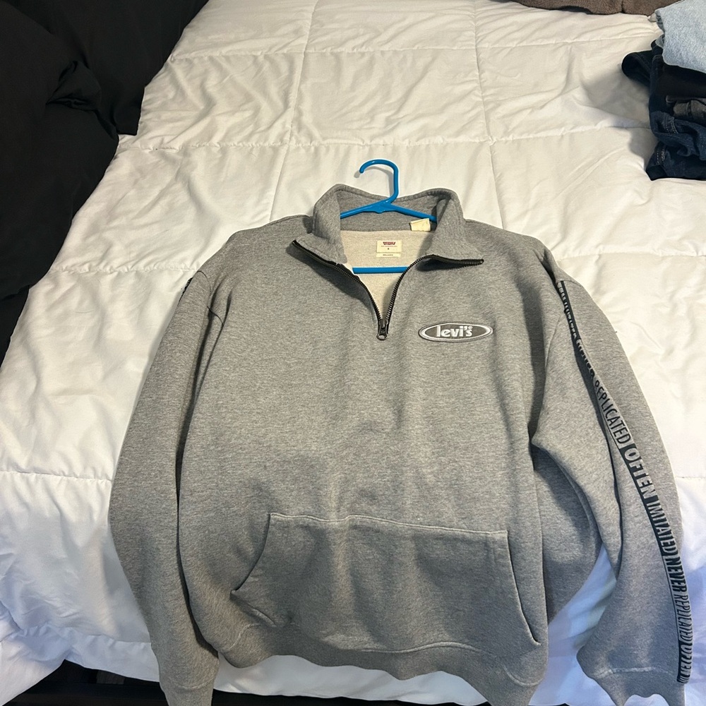 Levi's Gray Zip Up Sweater